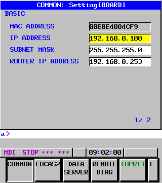 FANUC — tela 1